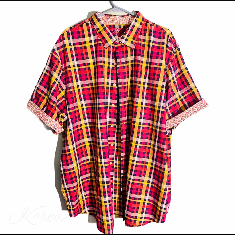 ⭐️HOST PICK Robert Graham Button Up Short Sleeve Shirt 2XL